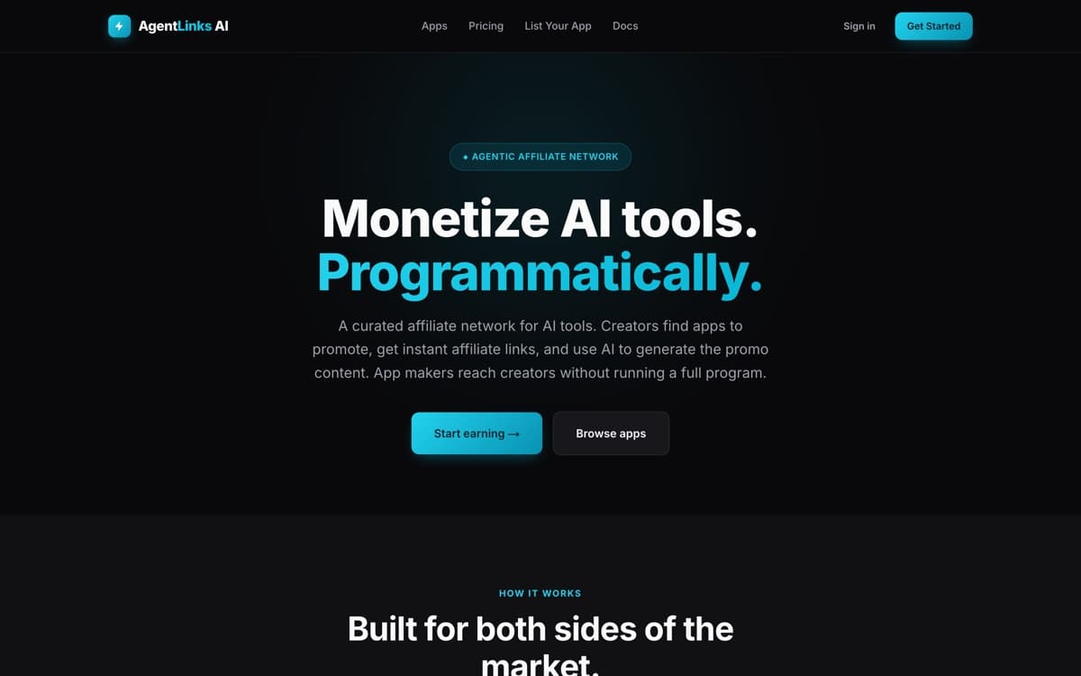 AgentLinks AI — site preview